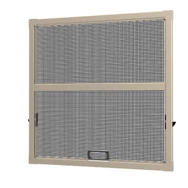 33.875 in. x 58.84375 in. Almond Aluminum Window Screen Compatible with Andersen 400-Narroline Double Hung (3-Pack)