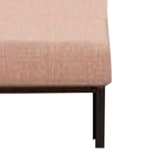 Acme Furniture Rajni Pink Fabric and Black Finish Metal