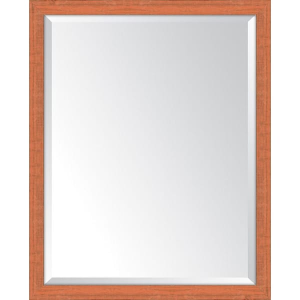 Melissa Van Hise Medium Rectangle Orange Beveled Glass Classic Mirror (25 in. H x 31 in. W)