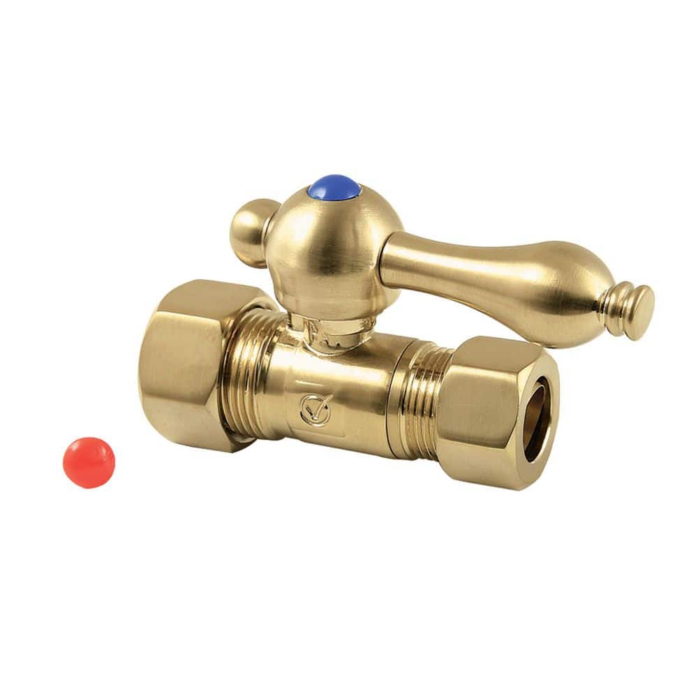 Vintage 5/8 in. O.D Comp x 1/2 in. O.D Comp Brass Straight Shut Off Valve in Brushed Brass price history on PriceWatchPro