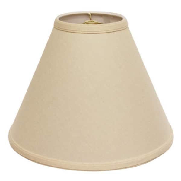13 in. Beige Linen Cone Lamp Shade with Washer Fitter