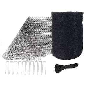Outdoor 7 ft. x 100 ft. Black Garden Fence Netting, Anti Bird Deer Protection Net Reusable Protective Garden Netting