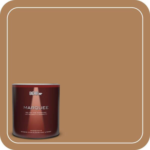 BEHR MARQUEE 1 qt. #S260-6 Circus Peanut Matte Interior Paint & Primer