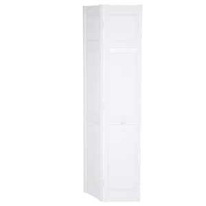 64 in. x 80 in. Seabrooke 6-Panel Raised Panel White Hollow Core PVC Vinyl Interior Bi-Fold Door
