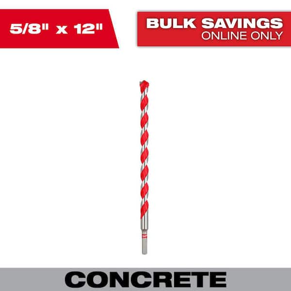 Milwaukee 5/8 in. x 10 in. x 12 in. Carbide Hammer Drill Bit