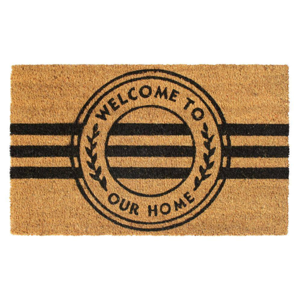 Rugsmith Natural Machine Tufted Plain Doormat - 36 x 60