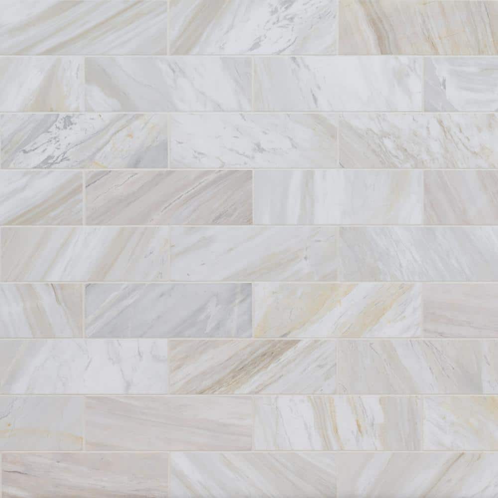 Take Home Sample - Arabescato Carrara Venato 4 in. x 4 in. Honed Marble Floor and Wall Tile price history on PriceWatchPro