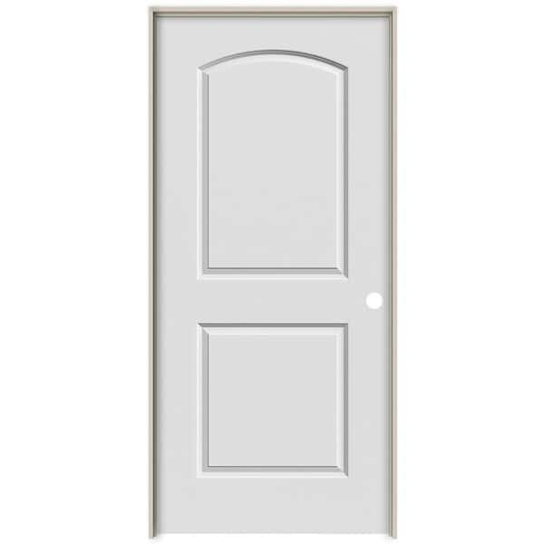 MMI Door 34 in. x 80 in. Smooth Caiman Left-Hand Solid Core Primed Molded Composite Single Prehung Interior Door