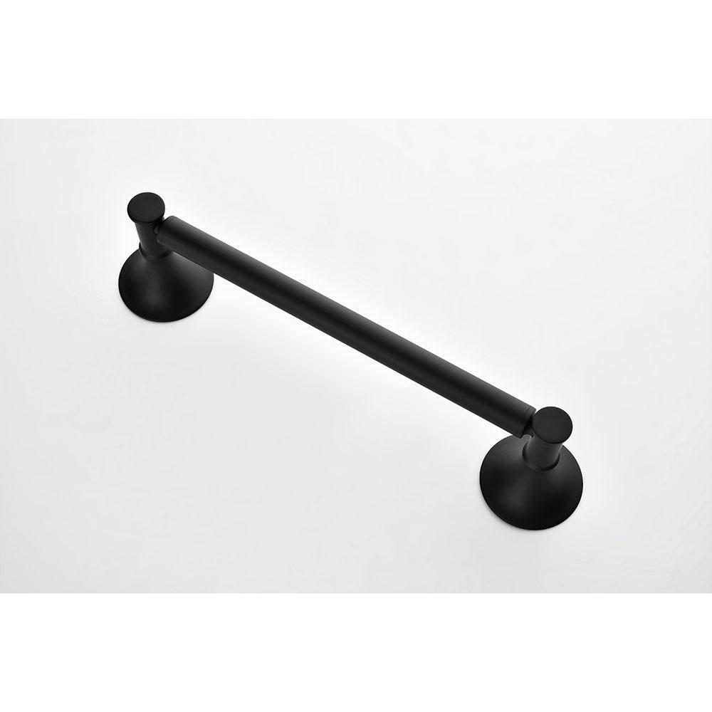 Matte Black 6-Piece Brass Bathroom Hardware Set
