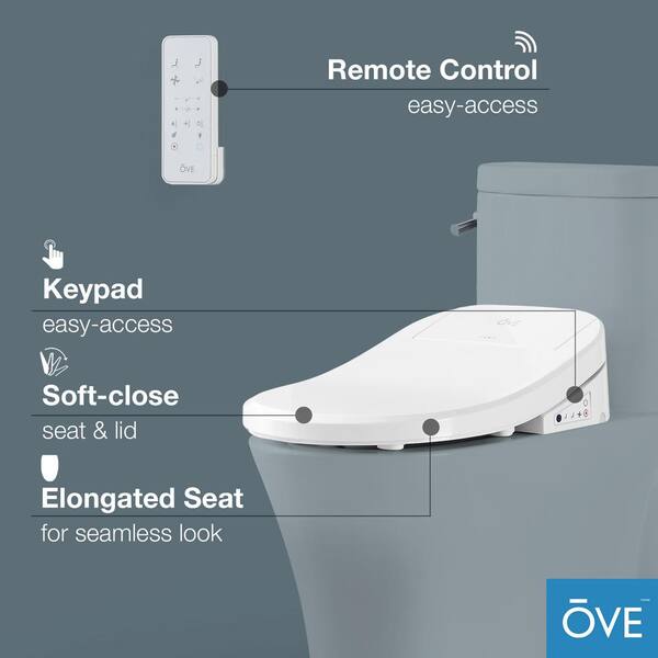 OVE Decors Enlight Smart Bidet Toilet Seat with Remote Control