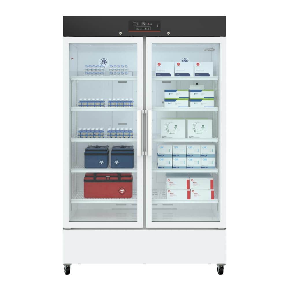 48 in. Medical Vaccine Refrigerator for Pharmacy and Laboratory Multi-Level Emergency Alarms in White, 35 cu. ft.