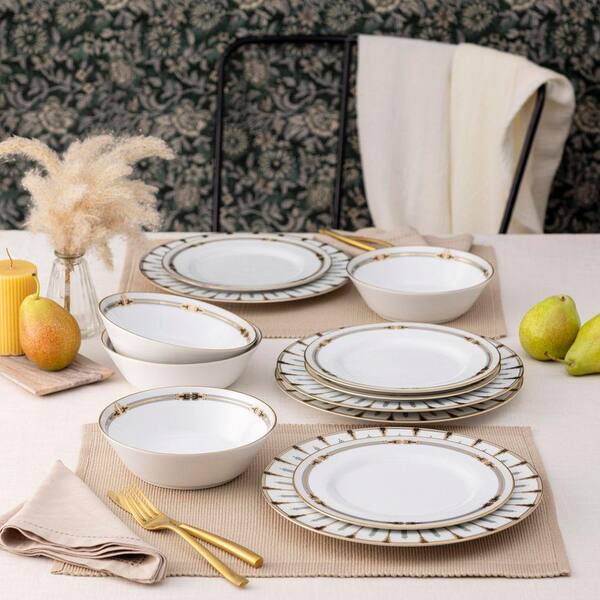 Noritake 食器セット 12点 ゴールドリム Noritake Empire Gold 12-Piece (Gold) Porcelain) Dinnerware Set