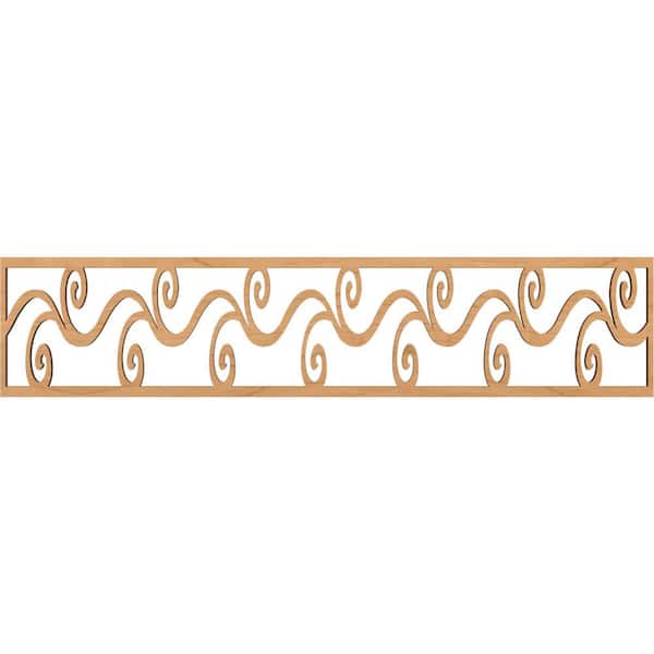 Ekena Millwork Tilden Fretwork 0.375 in. D x 46.75 in. W x 10 in. L Maple Wood Panel Moulding