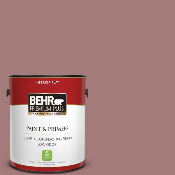 BEHR PREMIUM PLUS 1 gal. #ICC-108 Brandied Apple Flat Low Odor Interior Paint & Primer