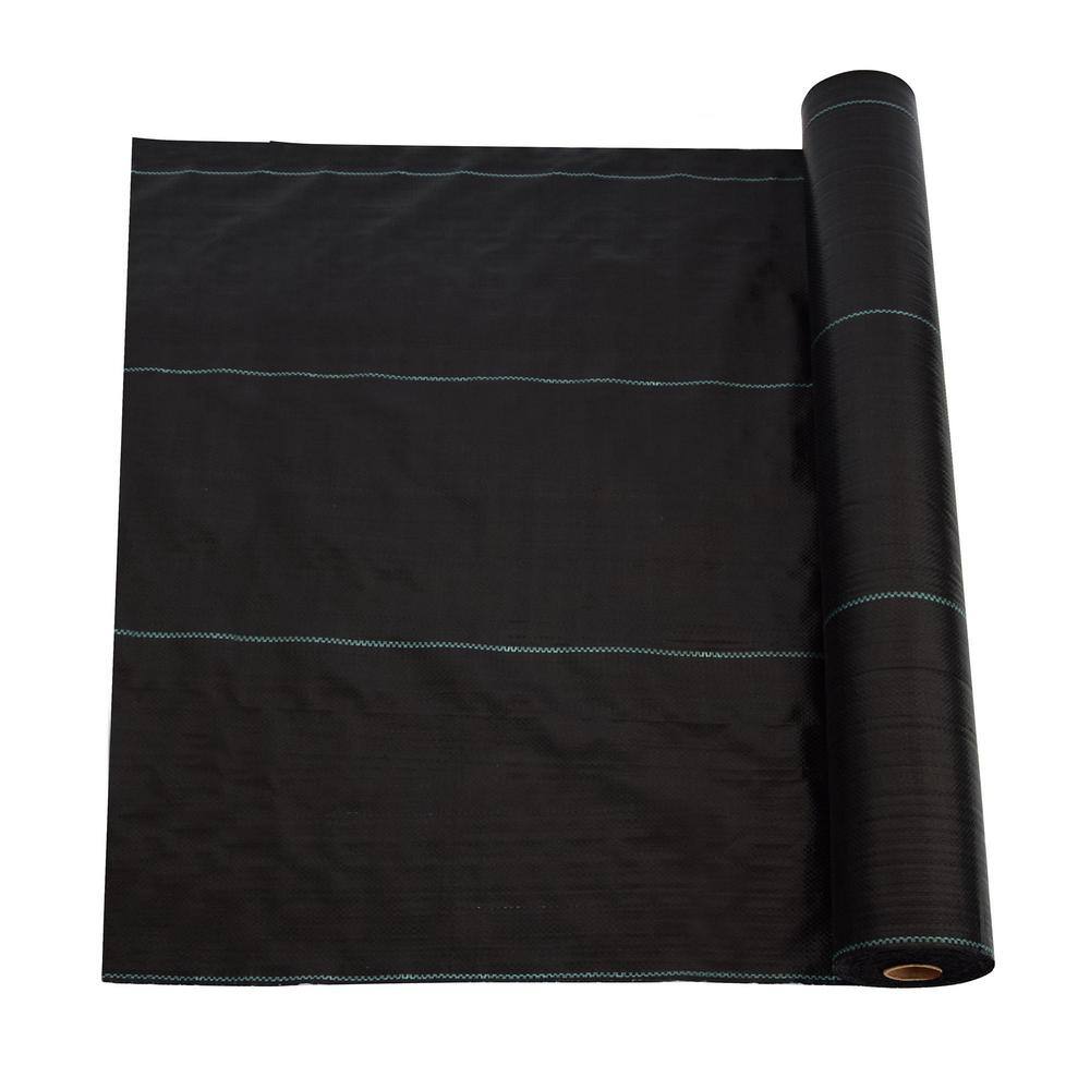 4 ft. x 300 ft., 3.5 oz. Weed Barrier Landscape Fabric, Dual-Layer PP ...