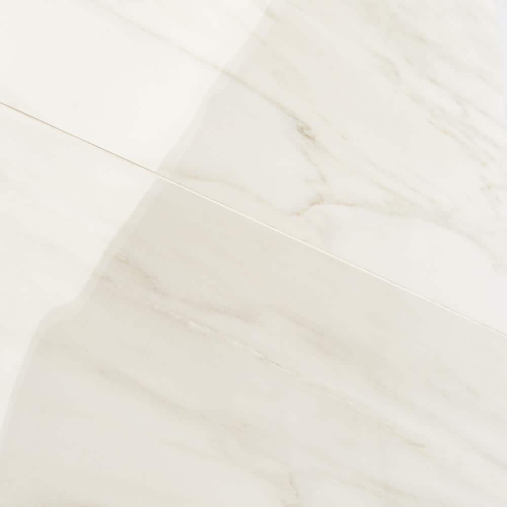 Dolomite Snow 12x24 Polished Marble Look Porcelain Tile