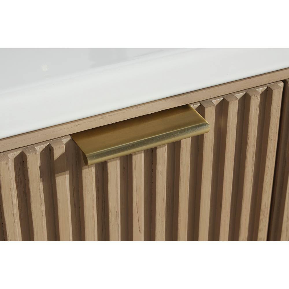San Diego 24" Oak Freestanding Bathroom Vanity with Ceramic Top