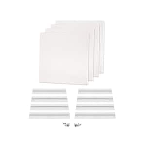 WAVERoom Pro Mini 1 in. x 12 in. x 12 in. Diffusion-Enhanced Sound Absorbing Acoustic Panels in Stone (4-Pack)