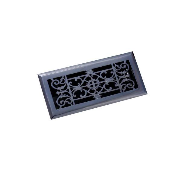 Zoroufy 4 in. x 10 in. Decorative Floor Register, Antique Black