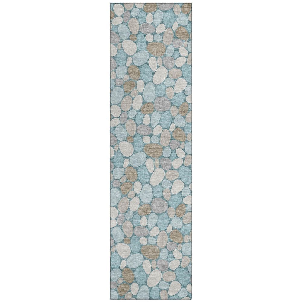 Chantille Machine Washable Indoor/Outdoor Abstract ACN2817 Teal 2 ft. x 7 ft. Runner Rug price history on PriceWatchPro