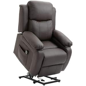 Brown Faux Leather Standard (No Motion) Recliner