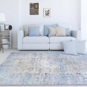 Huda Azure 3 ft. 6 in. x 6 ft. 6 in. Rustic Oriental Medallion Polyester Area Rug
