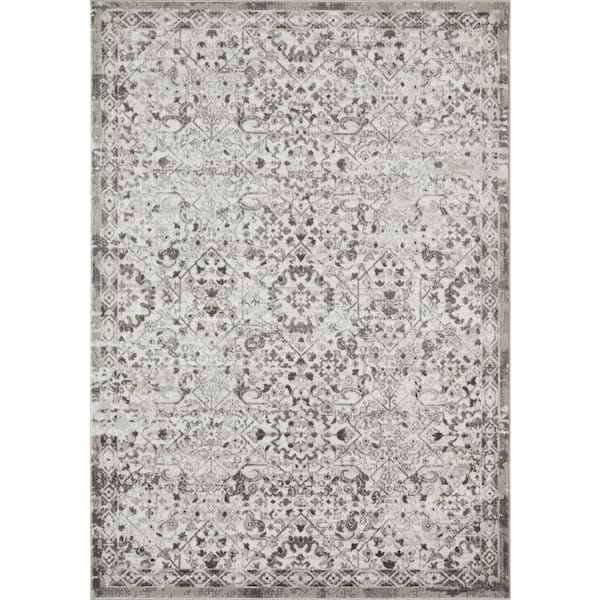Rhane Alreka Gray 5 ft. 3 in. x 7 ft. 3 in. Oriental Polypropylene Area Rug