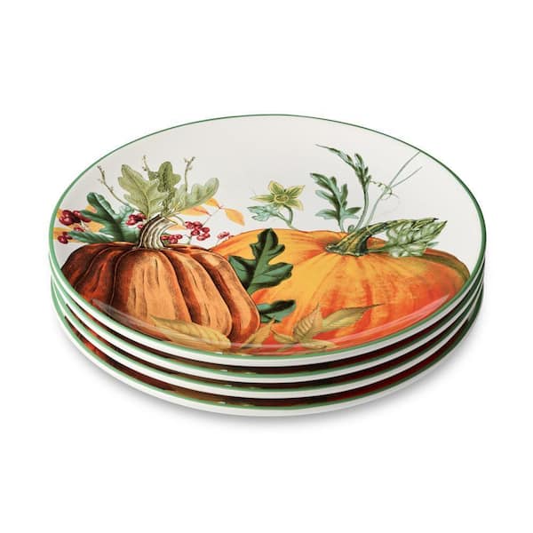 Certified International Harvest Fields Multicolored Dinner Plates