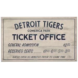 Detroit Tigers Vintage Ticket Office Wood Wall Decor
