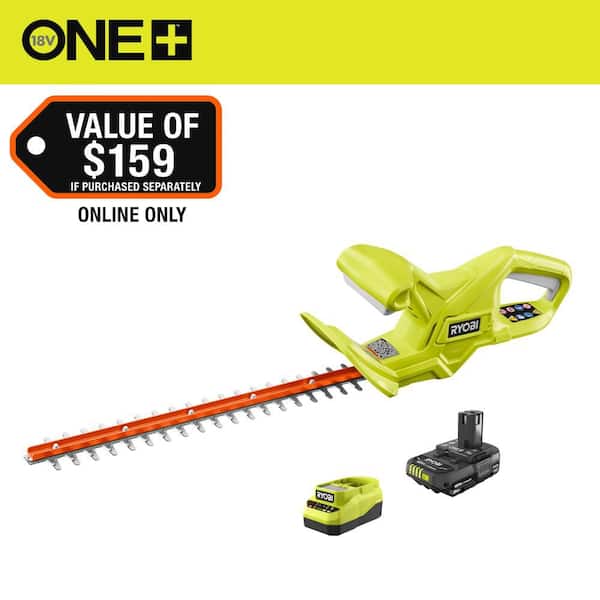 ONE+ 18V 18 in. Cordless Battery Hedge Trimmer with 2.0 Ah Battery and Charger