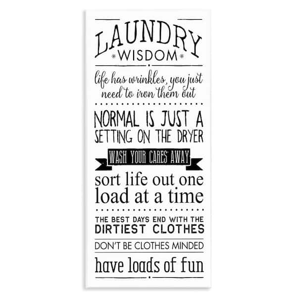 Laundry Wisdom Life Phrases by Stephanie Workman Marrott Unframed Graphic Art Print Typography 7 in. x 17 in.
