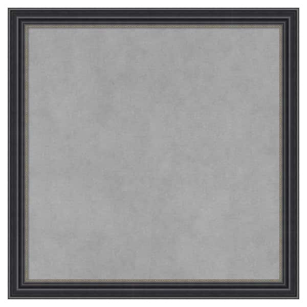 Amanti Art Stylish Black 18 in. x 18 in Framed Magnetic Board