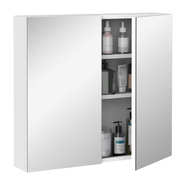 HOMCOM 24 Under Sink Storage Cabinet with 2 Doors and Shelves