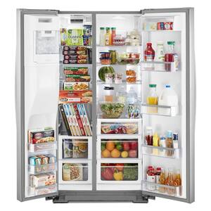 36 in. 19.8 cu. ft. Side by Side Refrigerator in Fingerprint Resistant Stainless Steel, Counter Depth