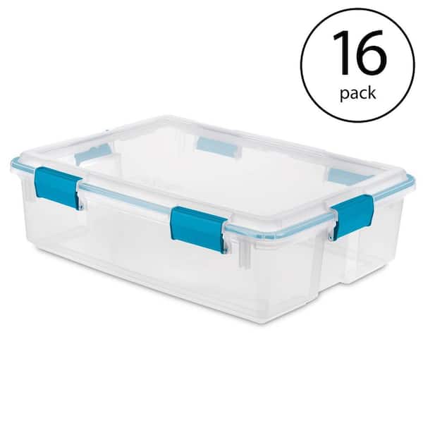 Sterilite 7.5 Quart Gasket Box, Stackable Storage Bin with Latching Lid, 6  Pack, 6pk - Pay Less Super Markets