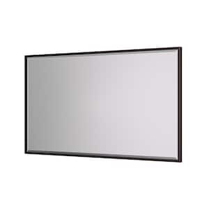 60 in. W x 36 in. H Rectangular Framed Beveled Edge Wall Bathroom Vanity Mirror in Oil Rubbed Bronze