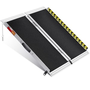 3 ft. Portable Wheelchair Ramp, Non-Slip Aluminum Folding Handicap Ramp for Steps, Doorways, Curbs and Stairs