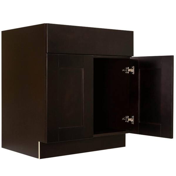 LIFEART CABINETRY Anchester Assembled 33 in. x 34.5 in. x 24 in. Base Lazy Susan Cabinet in Dark Espresso