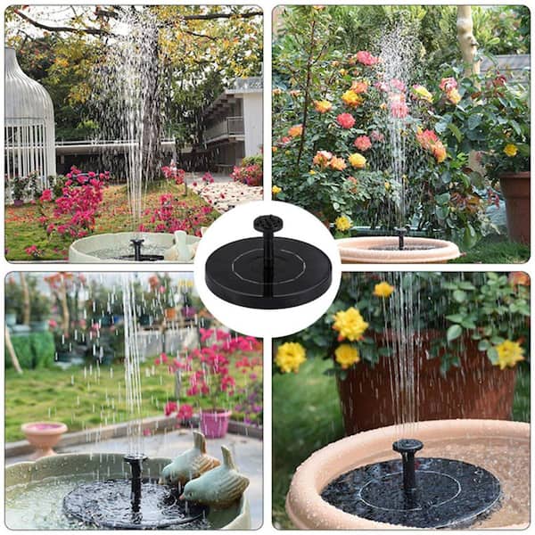 ITOPFOX 18 cm Solar Powered Water Colorful Floating Fountain
