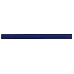 Midnight Blue 3/4 in. x 12 in. Glass Pencil Liner Trim Wall Tile