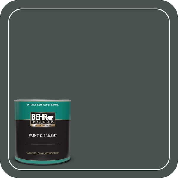 BEHR PREMIUM PLUS 1 qt. Home Decorators Collection #HDC-WR16-05 Evergreen Field Semi-Gloss Enamel Exterior Paint & Primer