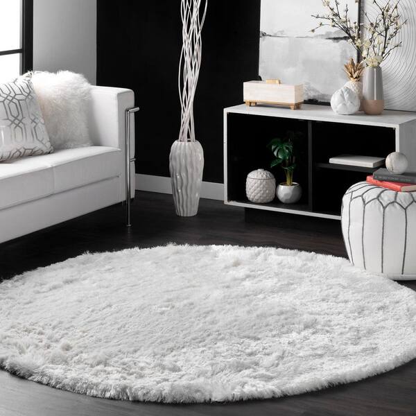 Nuloom Latonia Silken Pearl White 6 Ft X Indoor Round Rug Mhsh01a R606 The Home Depot 6 Ft Indoor Round Rug Mhsh01a R606, White Round Area Rug
