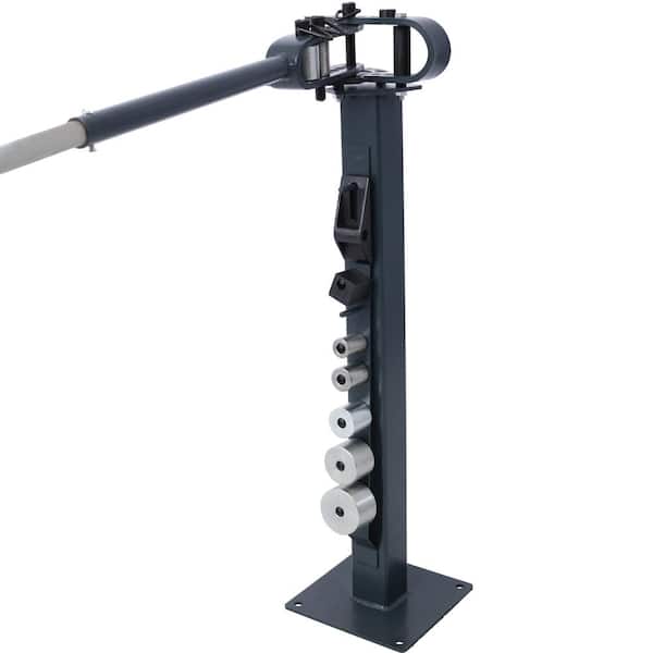 Sudzendf Green Pedestal Floor Compact Bender 7-Dies Versatile 44 ft. Mount Telescoping Handle Maximum 5/8 in. Thick 1-15/16 in. W