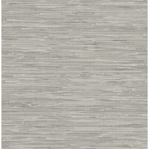 Natalie Grey Grasscloth Print Paper Strippable Wallpaper (Covers 56.4 sq. ft.)