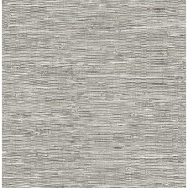 A-Street Prints Natalie Grey Grasscloth Print Paper Strippable Wallpaper (Covers 56.4 sq. ft.)