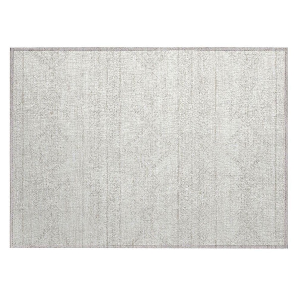 Chantille Machine Washable Indoor/Outdoor Abstract ACN901 Ivory 1 ft. 8 in. x 2 ft. 6 in. Area Rug