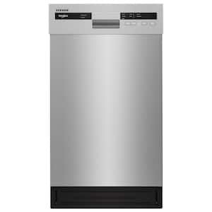 18 in. Front Standard Built-In Dishwasher in Monochromatic Stainless Cabinet with 5-Cycles 50 dBA