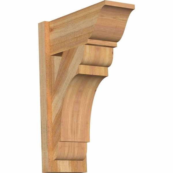 Ekena Millwork 8 in. x 26 in. x 18 in. Western Red Cedar Olympic Traditional Rough Sawn Outlooker