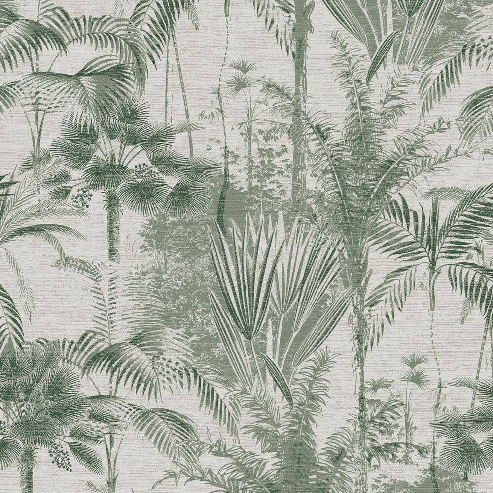 Graham & Brown Sublime Jungle Texture Green Wallpaper Sample 12116394
