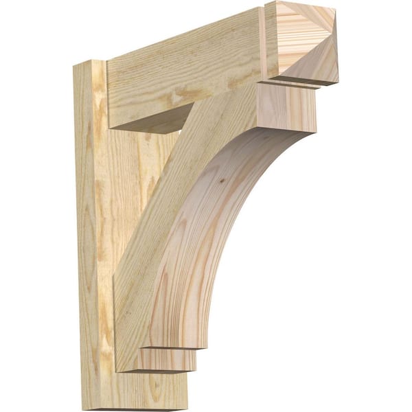 Ekena Millwork 6 in. x 20 in. x 20 in. Douglas Fir Imperial Arts and Crafts Rough Sawn Outlooker